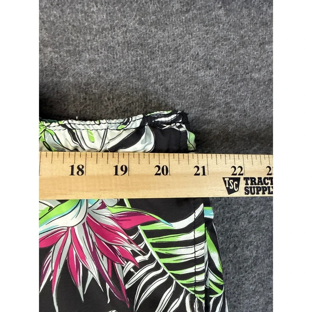 Tommy Bahama Mens XL Tropical Floral Monstera Swim Trunks Black‎ ST924707 Loud